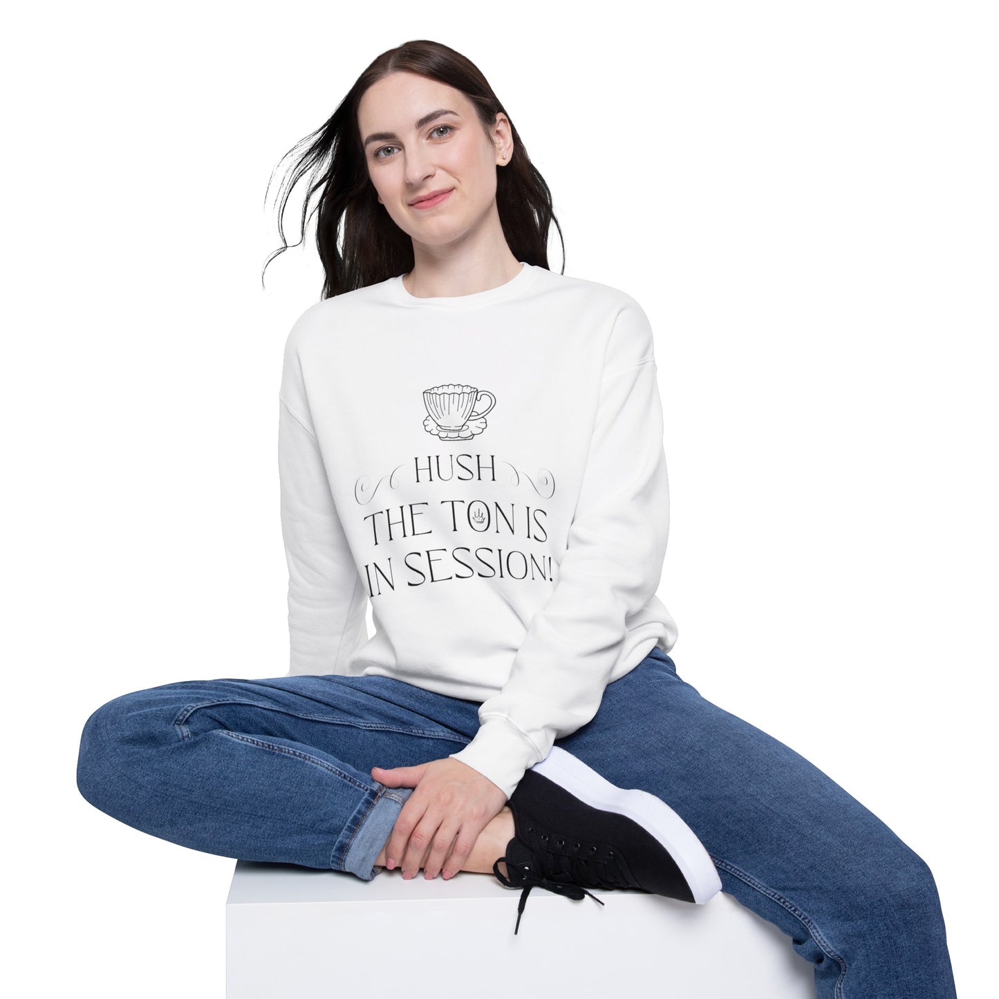 Hush The Ton Is In Session | Unisex Drop Shoulder Sweatshirt